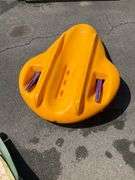 Yellow Rubbermaid Snow Sled with Rope Handle