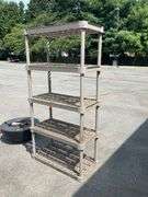 Five-Tier Plastic Shelf Unit, 71”Hx36”Lx18”W