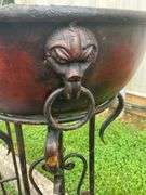 Freestanding Metal Plant Stands with Decorative Bowls