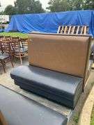 Restaurant Seating Booth with Two-Tone Upholstery, 36-Inch Sitting