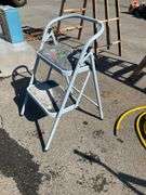 Gray Two-Step Ladder with 21″ Height to Top Step