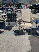 Three Outdoor Folding Chairs with Mixed Designs