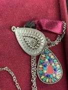 Silvertone necklace and earrings set