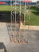 Ironworks Panel with Decorative Scroll Design, 87”Hx21.5”W