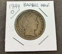 1899 O barber half dollar