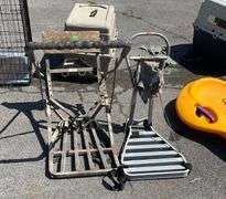 Two Metal Tree Stands with Platform Design