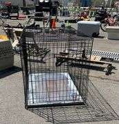 Wire Pet Cage with Metal Tray Liner, 42”Lx28”Wx30”H