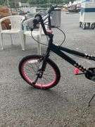 Huffy BMX Bike with Black Frame and Pink Accents