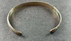 “LSJ” Silver Cuff Bracelet 11 grams Sterling Silver size 2"