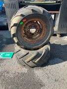 23×10.50-12 Tires with Wheels Showing Dry Rot and Rust