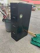 Black Four-Drawer Metal Filing Cabinet