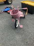 Radio Flyer Pink Tricycle with Basket and Streamers