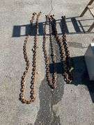 Three Metal Chains With Hooks, 10′ and 12′ Lengths