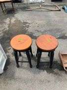 Black and Brown Barstools, 24-Inch Seat Height