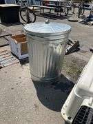Galvanized Steel Trashcan with Lid