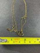 Gold over sterling silver interlocking heart necklace 18in