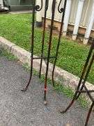 Freestanding Metal Plant Stands with Decorative Bowls