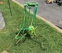 Green Metal Swirling Yard Decoration, 27″H