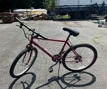 Maroon Barrington Mountain Bike with Dual Suspension