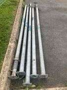 Five Galvanized Shoring Posts with Adjustable Threaded Ends