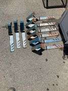 Nine Metal Roofing Brackets with Blue Finish