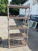 Five-Tier Plastic Shelf Unit, 71”Hx36”Lx18”W