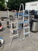 Two Metal Pool Ladders: Three-Step and Four-Step Designs
