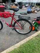 GT Palomar Red Bicycle with Rear Cargo Rack and Triple Triangle Technology