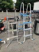Two Metal Pool Ladders: Three-Step and Four-Step Designs