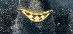 Gold over sterling silver ring size 8