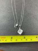 Sterling silver CZ pendant necklace 18in
