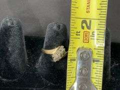10k yellow gold diamond cluster ring size 7.25 tested and weighs 2.1g