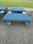 Padded Floor Dolly with Blue Carpet Covering, 32” x 19”