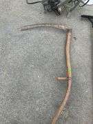 Two-Handed Scythe with Curved Wooden Handle