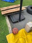 Lifetime Basketball Hoop with Acrylic Backboard and Weighted Base, needs new net