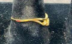 Gold over sterling silver ring size 8