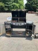 Coleman Gas Grill with Side Burner and Dual Lidded Cooking Surface