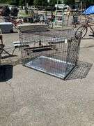 Wire Pet Cage with Metal Tray Liner, 42”Lx28”Wx30”H