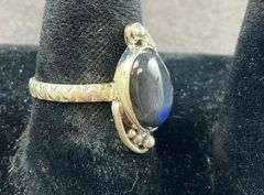 Sterling silver blue labradorite ring size 7.5