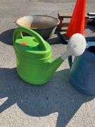 Plastic Watering Cans in Green and Blue