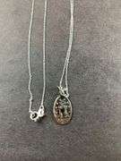 Sterling silver religious necklace 18in