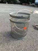 Metal Mesh Minnow Trap Buckets with Rope Handles