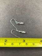 Sterling silver treble clef dangle earrings .68g