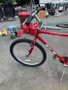 GT Palomar Red Bicycle with Rear Cargo Rack and Triple Triangle Technology