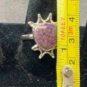 Sterling silver purpurite ring size 8