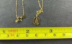 Gold over sterling silver ”B” initial necklace 20in