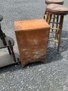 Mold-Affected Furniture Including Stools, Side Cabinet, and Shelving Unit, salvage rights to lot will be kept outside, From the Estate of George R. Rotenberry.