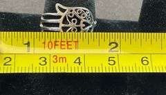 Sterling silver size 6 Hamsa ring 1.34g