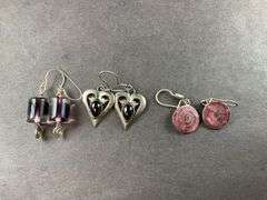 Three Sets Of Dangling Earrings