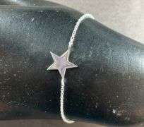 Sterling silver 6-7in star bracelet .92g